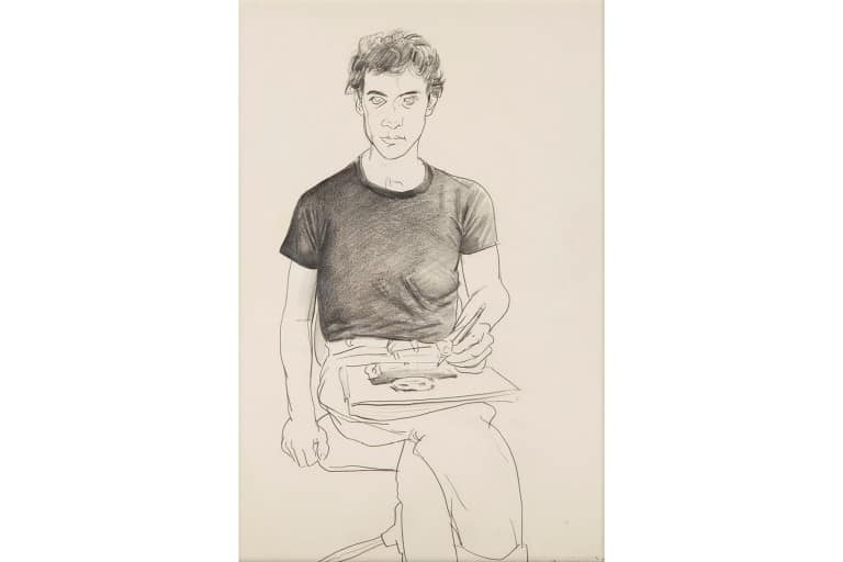 Patrick Angus | self-portrait, 1978 | pencil on paper | cm. 34.5 x 27.9© Estate of Patrick Angus