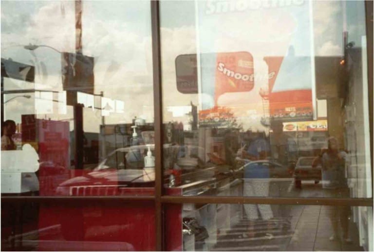 DAN GRAHAM | dunkin donuts facade on highway, 2006 | Polyelectronica print on c-type paper | cm. 45 x 55 | unique