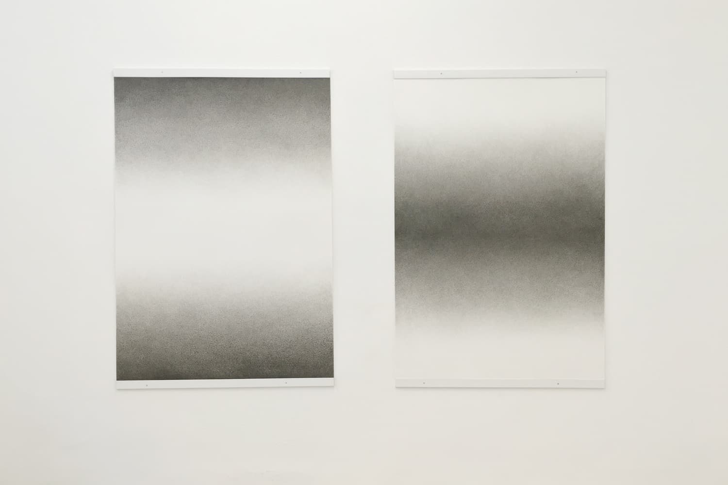 IGNACIO URIARTE | Positive and negative scribble grading, 2015 | Document proof pen on paper | cm. 143,2 x 103,2 each (diptych)