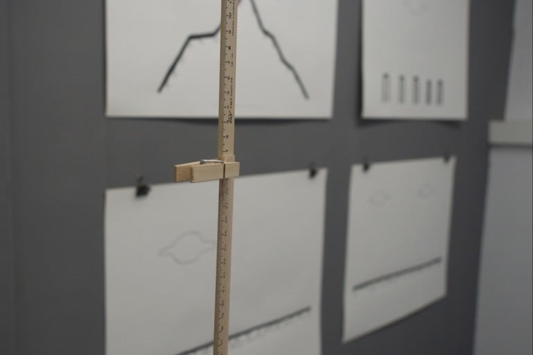 VADIM FISHKIN | count up count down, 1994 | wooden rulers, wooden laundry clips | variable dimensions | Edition of 4+AP