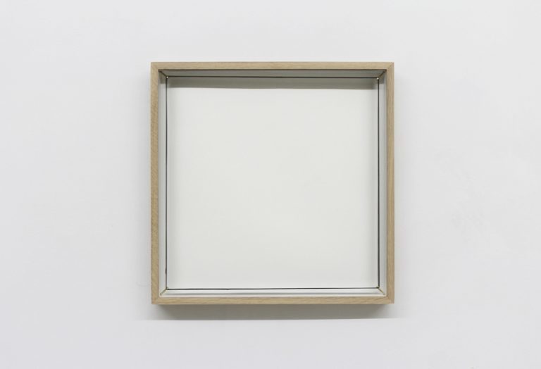 PIERRE-ETIENNE MORELLE | tight framed square, 2017 | oak, brass, rubber | cm. 42 x 42 x 4