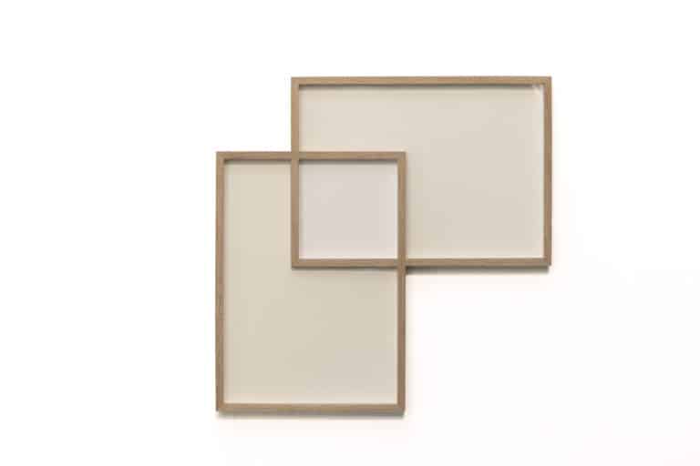 PIERRE-ETIENNE MORELLE | Leopold, 2018 | oak, plexiglass, museumglass, peterboro, matboards | cm. 41 x 41 x 3