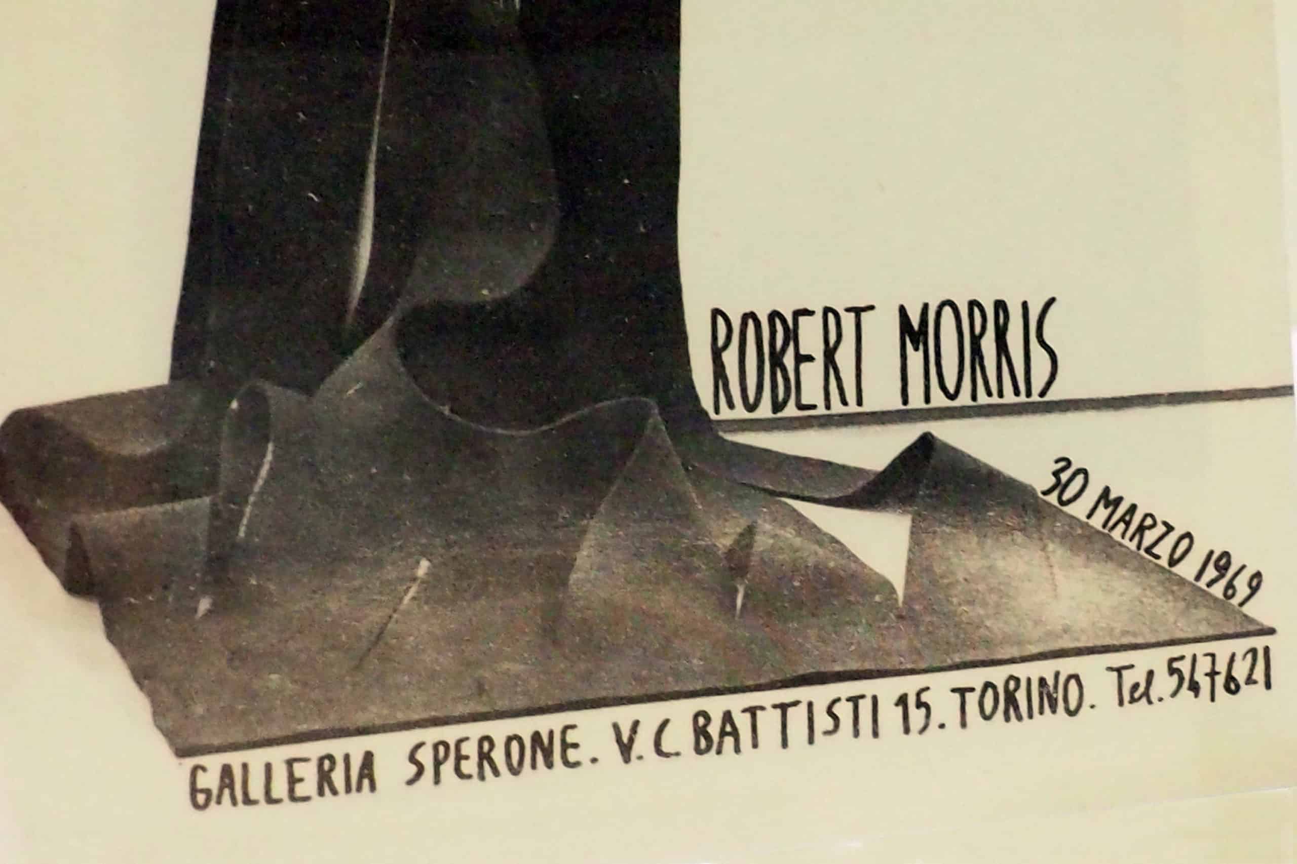 Robert Morris | Invitation for exhibition at Galleria Sperone, 1969 | printed cardboard | cm. 30 x 21