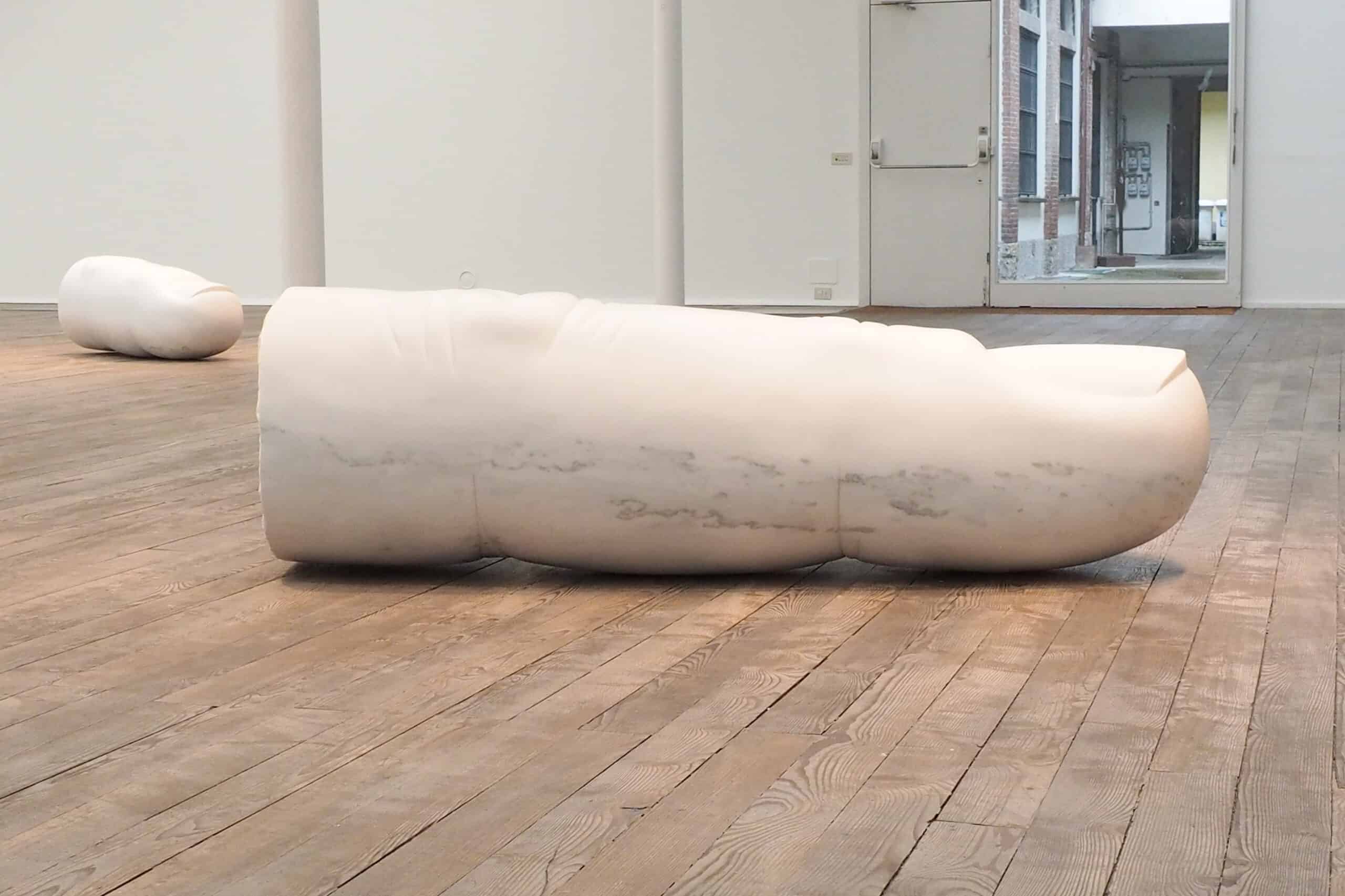 JONATHAN MONK | F. I. N. G. E. R. S. (I, II, III), 2015 | White Carrara marble (Bianco P) | Exhibition View