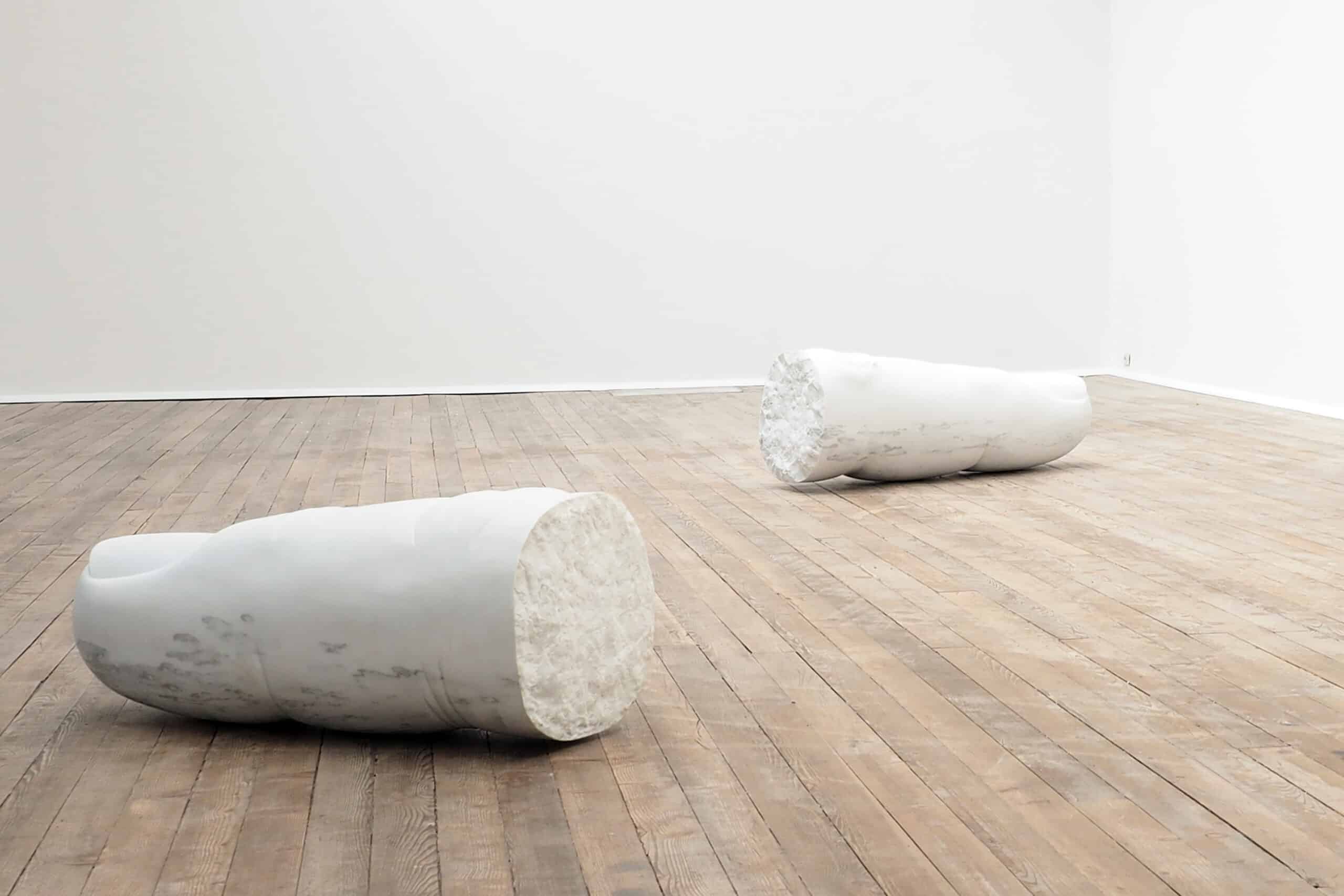 JONATHAN MONK | F. I. N. G. E. R. S. (I, II, III), 2015 | White Carrara marble (Bianco P) | Exhibition View